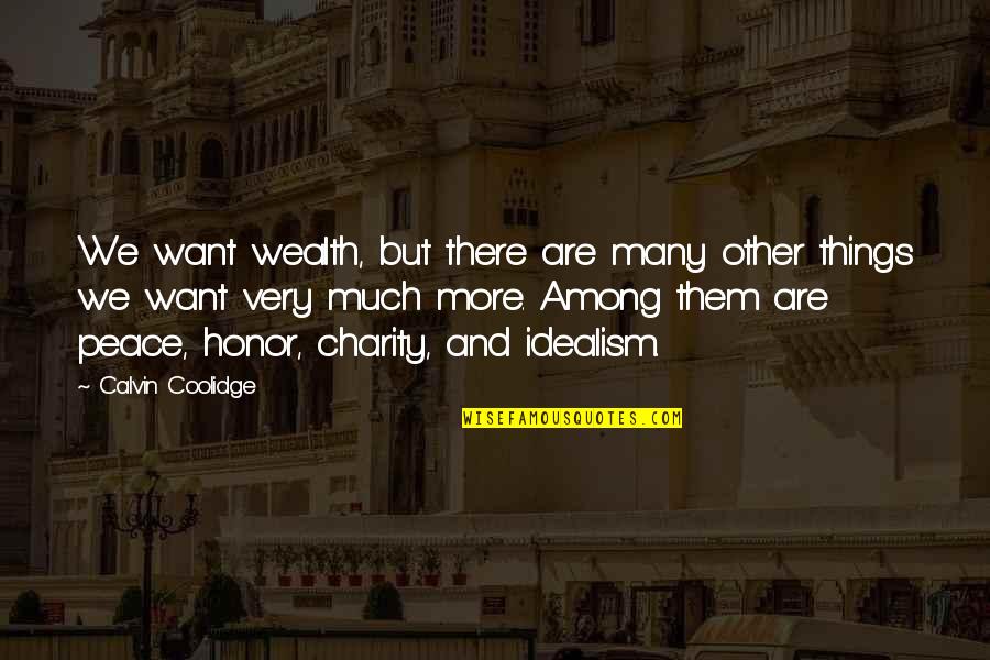 Admissible Evidence Quotes By Calvin Coolidge: We want wealth, but there are many other Admissible Evidence Quotes By Calvin Coolidge: We want wealth, but there are many other