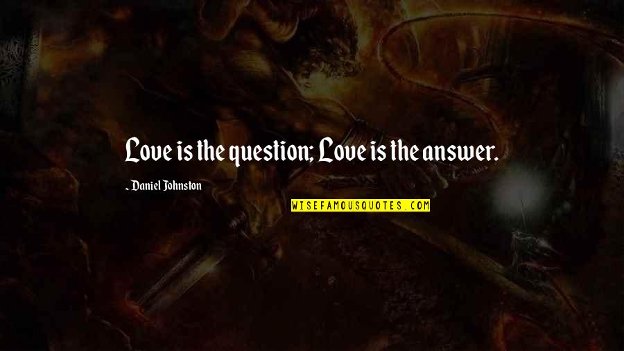 Admit Guilt Quotes By Daniel Johnston: Love is the question; Love is the answer.