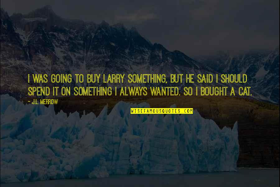 Admonishment Hearing Quotes By J.L. Merrow: I was going to buy Larry something, but Admonishment Hearing Quotes By J.L. Merrow: I was going to buy Larry something, but