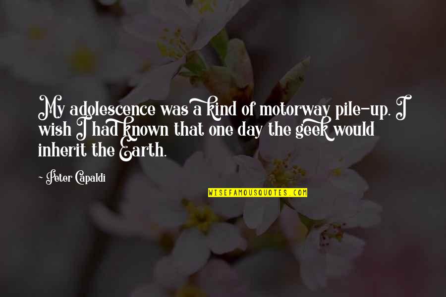 Adolescence Quotes By Peter Capaldi: My adolescence was a kind of motorway pile-up. Adolescence Quotes By Peter Capaldi: My adolescence was a kind of motorway pile-up.