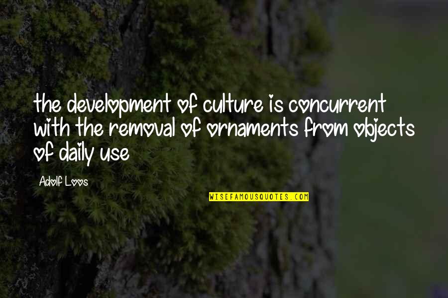 Adolf Loos Quotes By Adolf Loos: the development of culture is concurrent with the Adolf Loos Quotes By Adolf Loos: the development of culture is concurrent with the