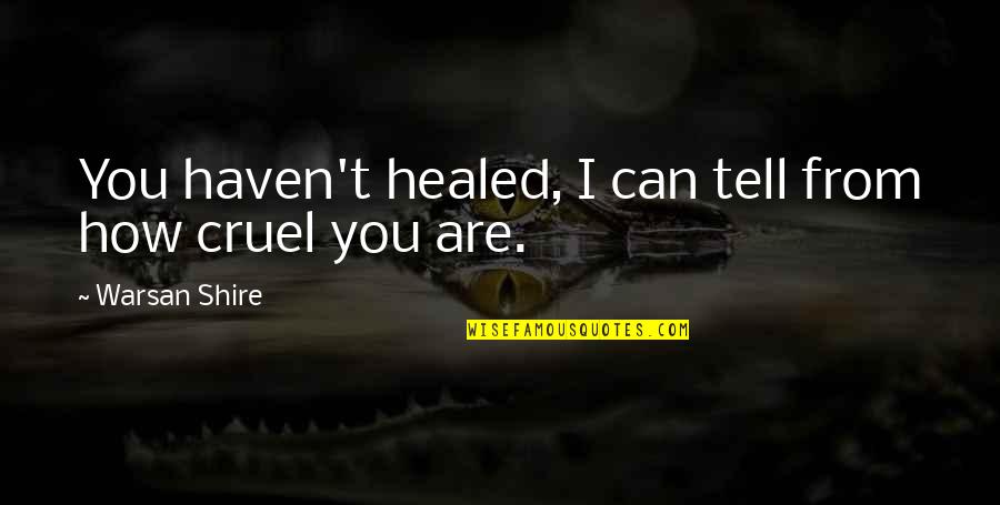 Adolfo Lopez Mateos Quotes By Warsan Shire: You haven't healed, I can tell from how