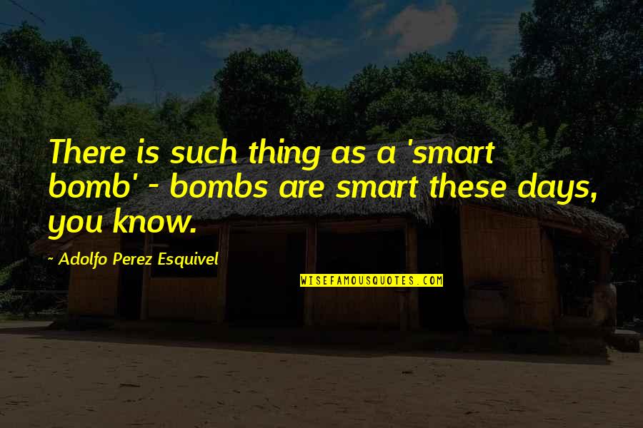 Adolfo Perez Esquivel Quotes By Adolfo Perez Esquivel: There is such thing as a 'smart bomb'