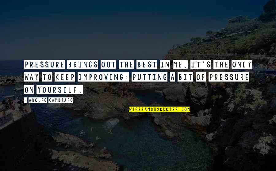 Adolfo Quotes By Adolfo Cambiaso: Pressure brings out the best in me. It's Adolfo Quotes By Adolfo Cambiaso: Pressure brings out the best in me. It's