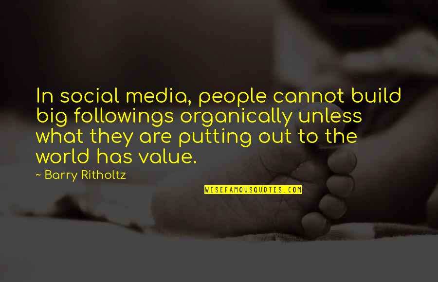Adolphson Och Quotes By Barry Ritholtz: In social media, people cannot build big followings