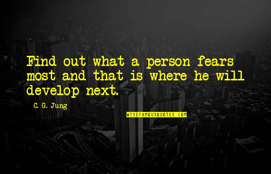 Adonis Jameson In Future Quotes By C. G. Jung: Find out what a person fears most and
