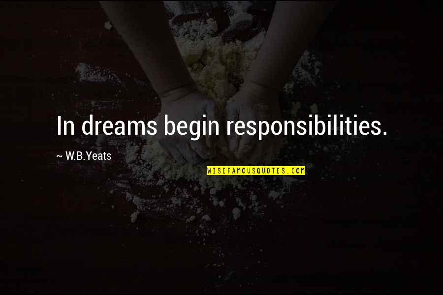 Adoptados Quotes By W.B.Yeats: In dreams begin responsibilities. Adoptados Quotes By W.B.Yeats: In dreams begin responsibilities.