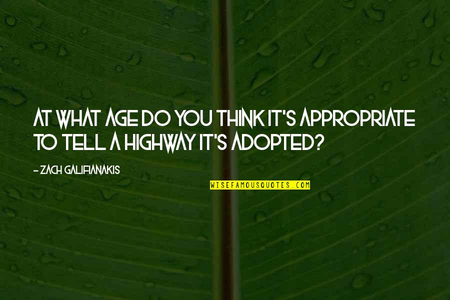 Adopted Quotes By Zach Galifianakis: At what age do you think it's appropriate