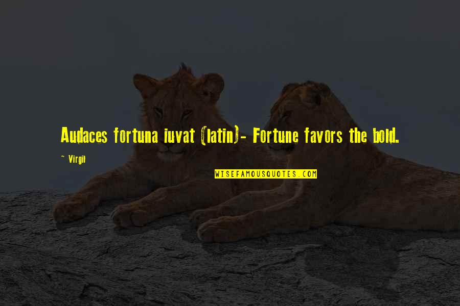 Adopting A Baby Quotes By Virgil: Audaces fortuna iuvat (latin)- Fortune favors the bold.