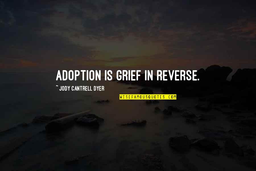 Adoption Quotes By Jody Cantrell Dyer: Adoption is grief in reverse.