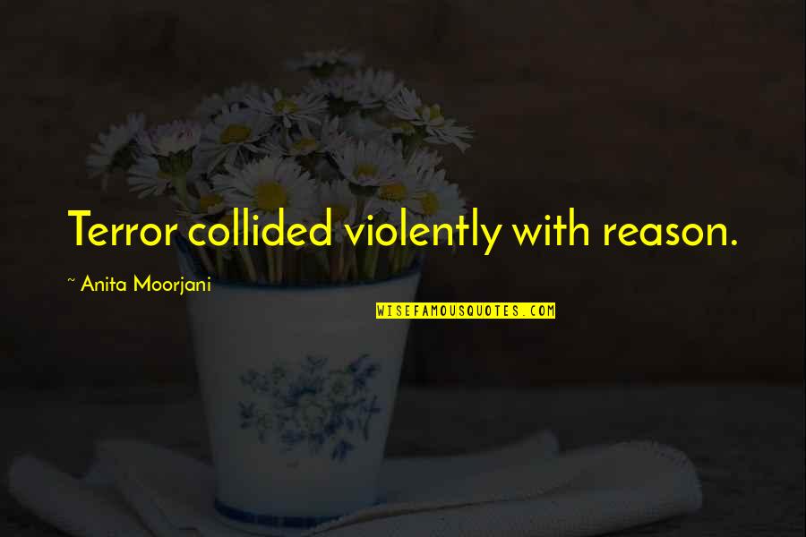 Adortion Quotes By Anita Moorjani: Terror collided violently with reason.