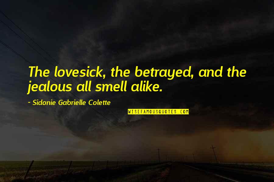 Adoun Quotes By Sidonie Gabrielle Colette: The lovesick, the betrayed, and the jealous all