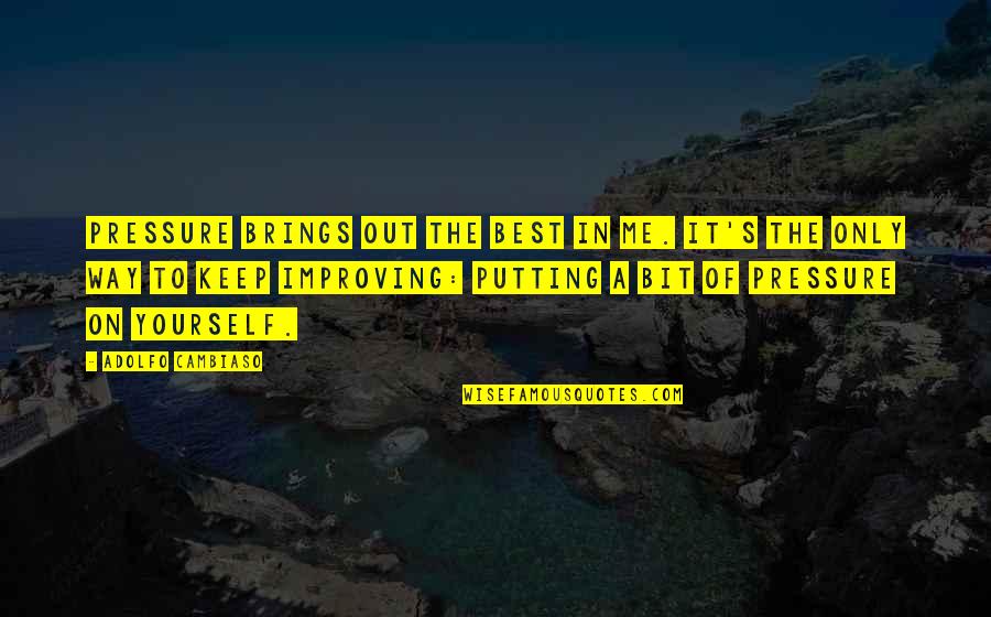 Adrenaline Junkie Quotes By Adolfo Cambiaso: Pressure brings out the best in me. It's Adrenaline Junkie Quotes By Adolfo Cambiaso: Pressure brings out the best in me. It's