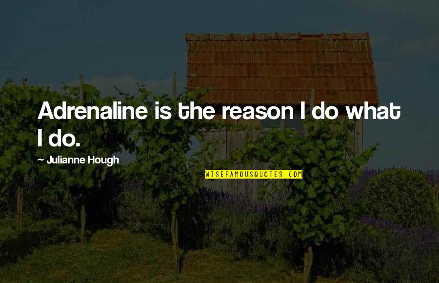 Adrenaline Quotes By Julianne Hough: Adrenaline is the reason I do what I