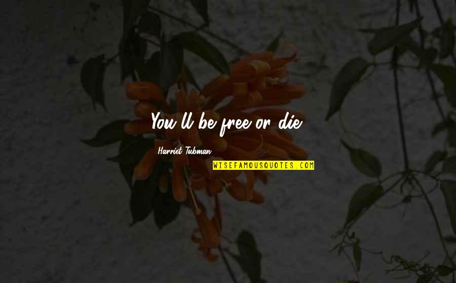 Adrezarach Beads Quotes By Harriet Tubman: You'll be free or die! Adrezarach Beads Quotes By Harriet Tubman: You'll be free or die!