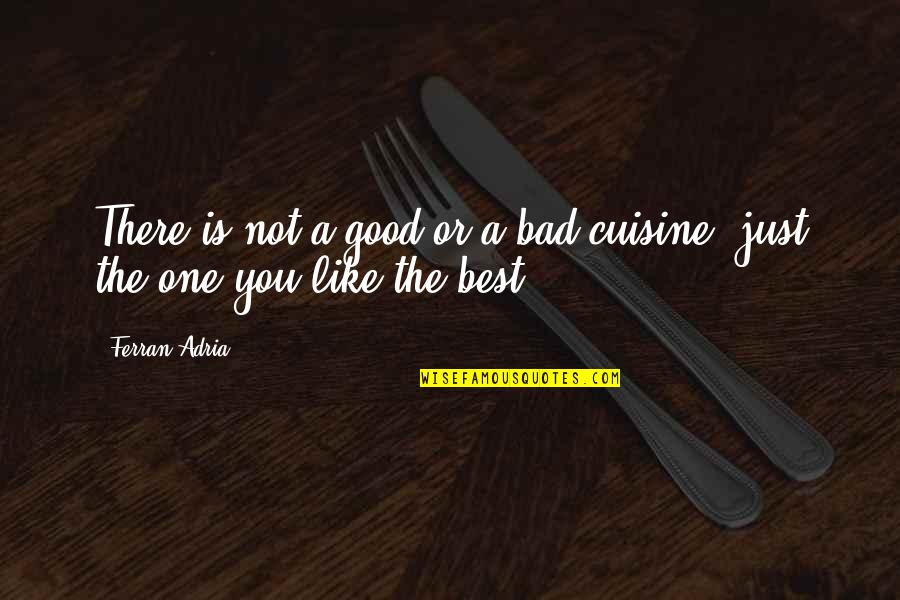 Adria Ferran Quotes By Ferran Adria: There is not a good or a bad