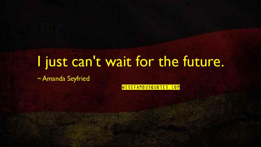 Adrian Rocky Quotes By Amanda Seyfried: I just can't wait for the future. Adrian Rocky Quotes By Amanda Seyfried: I just can't wait for the future.