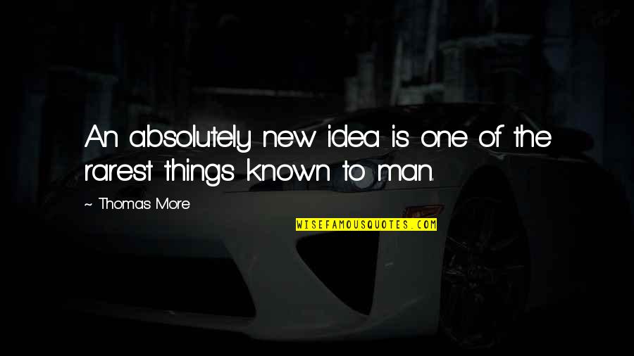 Adrogue Quotes By Thomas More: An absolutely new idea is one of the