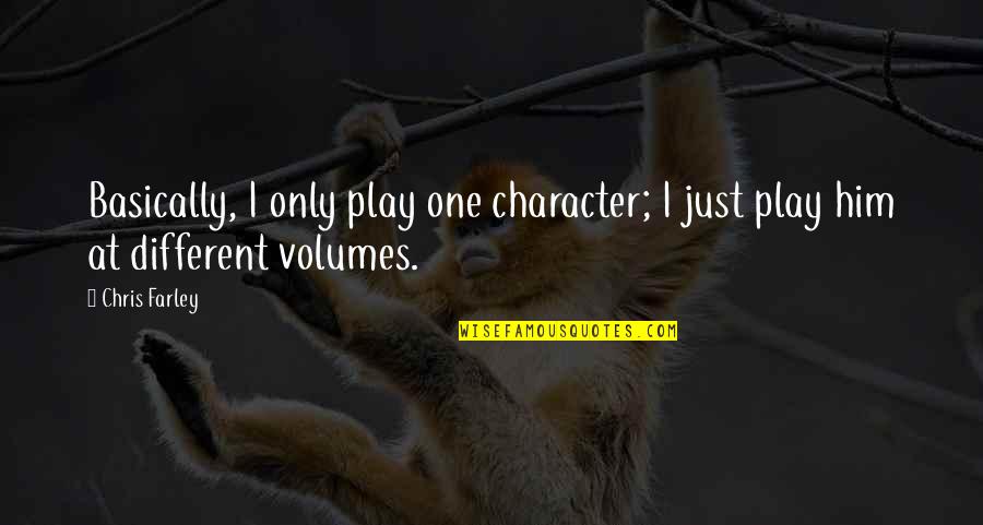 Aduddell Industries Quotes By Chris Farley: Basically, I only play one character; I just