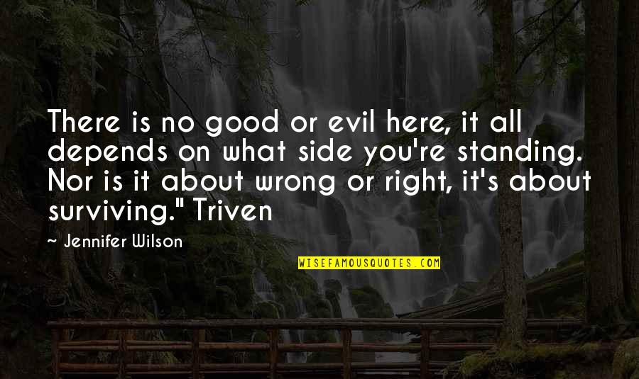 Adult World Quotes By Jennifer Wilson: There is no good or evil here, it