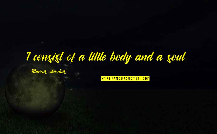 Adusei Quotes By Marcus Aurelius: I consist of a little body and a Adusei Quotes By Marcus Aurelius: I consist of a little body and a