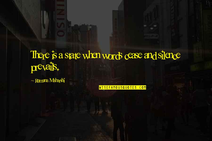 Advance Wars Days Of Ruin Quotes By Ramana Maharshi: There is a state when words cease and