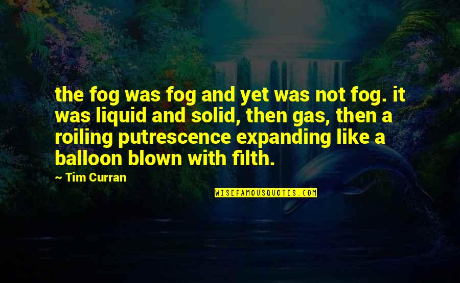 Adventure And Growing Up Quotes By Tim Curran: the fog was fog and yet was not