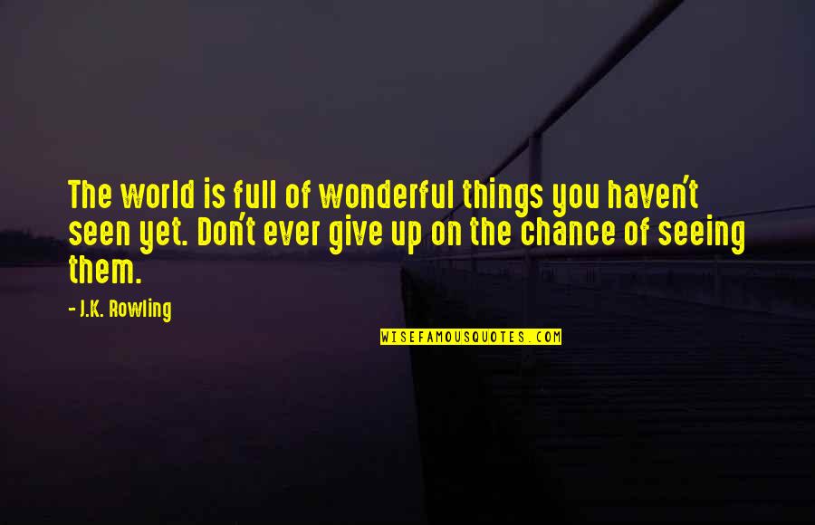 Adventure Inspirational Travel Quotes By J.K. Rowling: The world is full of wonderful things you