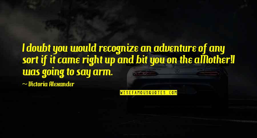 Adventure Up Quotes By Victoria Alexander: I doubt you would recognize an adventure of