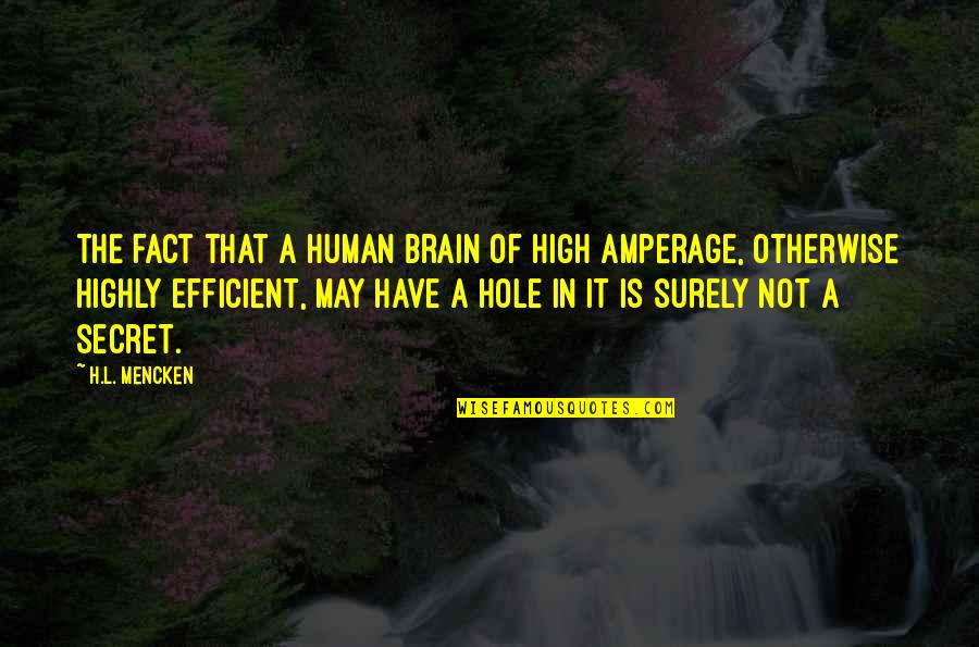 Adventures Of Tom Sawyer Friendship Quotes By H.L. Mencken: The fact that a human brain of high