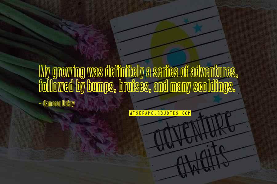 Adventures Quotes By Cameron Dokey: My growing was definitely a series of adventures,