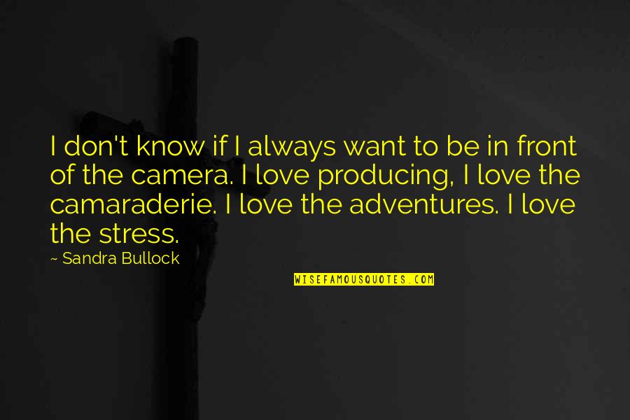 Adventures With Your Love Quotes By Sandra Bullock: I don't know if I always want to Adventures With Your Love Quotes By Sandra Bullock: I don't know if I always want to