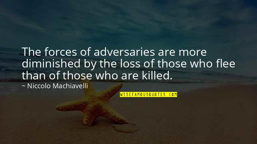 Adversaries Quotes By Niccolo Machiavelli: The forces of adversaries are more diminished by