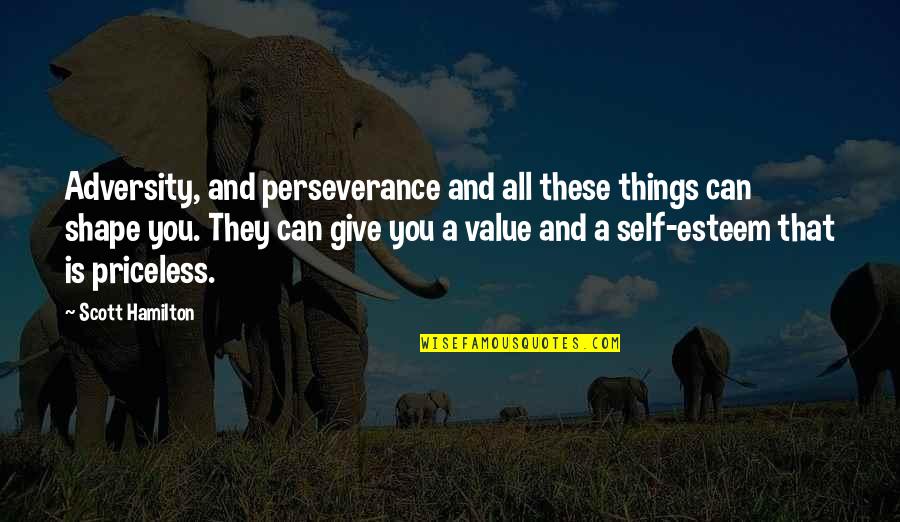 Adversity And Perseverance Quotes By Scott Hamilton: Adversity, and perseverance and all these things can