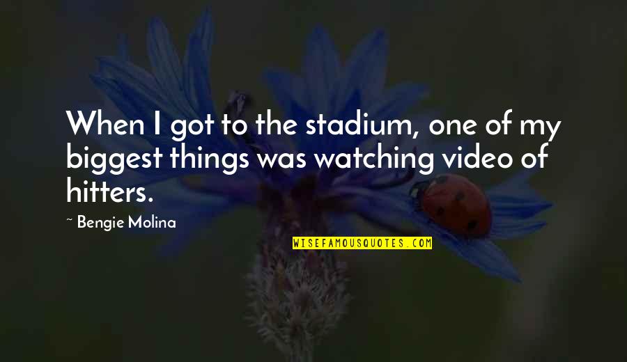 Advertisesp Quotes By Bengie Molina: When I got to the stadium, one of