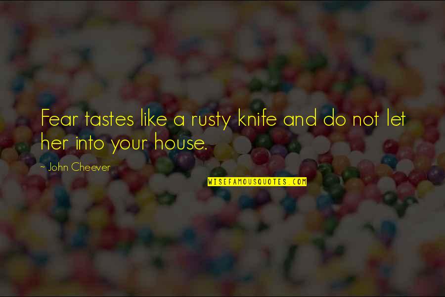 Advice Ever Received Quotes By John Cheever: Fear tastes like a rusty knife and do