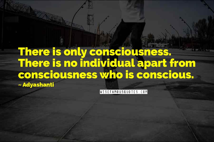 Adyashanti quotes: There is only consciousness. There is no individual apart from consciousness who is conscious.