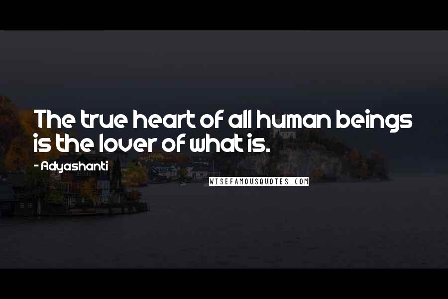 Adyashanti quotes: The true heart of all human beings is the lover of what is.