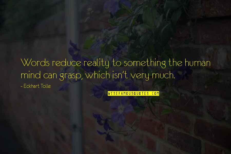 Adyrna Quotes By Eckhart Tolle: Words reduce reality to something the human mind