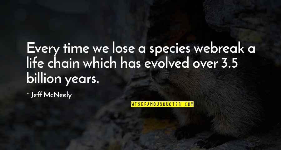 Aemon Quotes By Jeff McNeely: Every time we lose a species webreak a