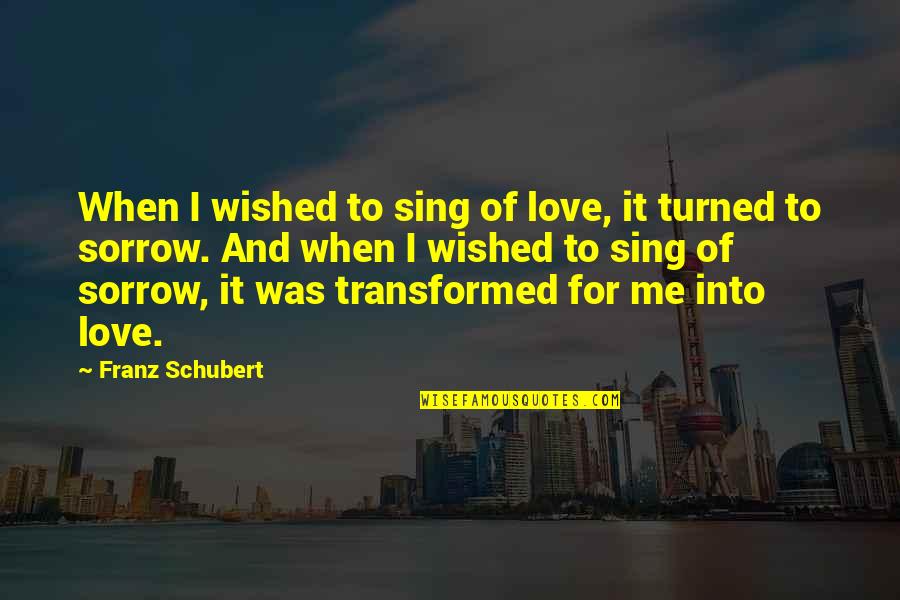 Aeriane Quotes By Franz Schubert: When I wished to sing of love, it Aeriane Quotes By Franz Schubert: When I wished to sing of love, it