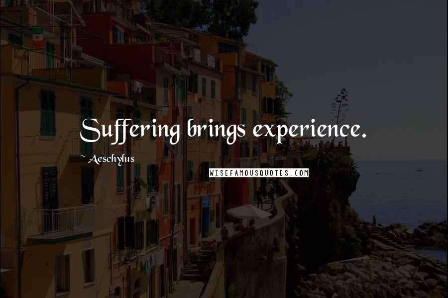 Aeschylus quotes: Suffering brings experience.