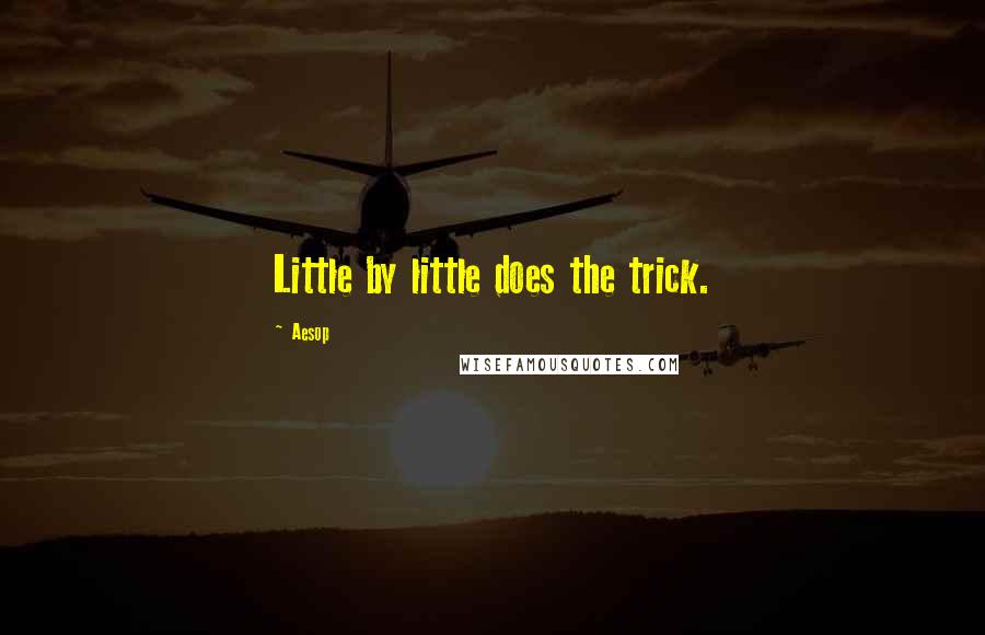 Aesop quotes: Little by little does the trick.