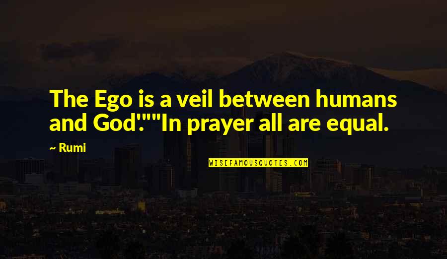 Aesthetic Yellow Quotes By Rumi: The Ego is a veil between humans and