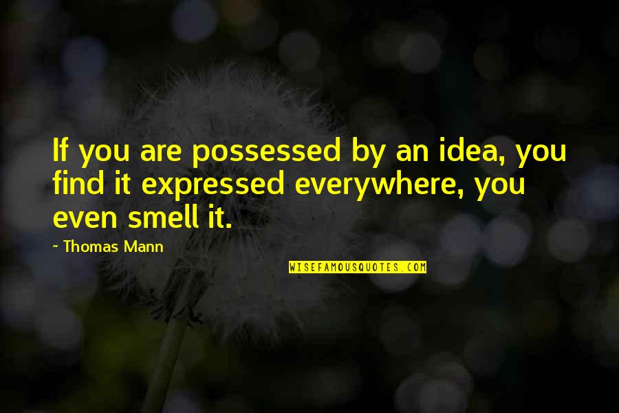 Aestheticians Chattanooga Quotes By Thomas Mann: If you are possessed by an idea, you