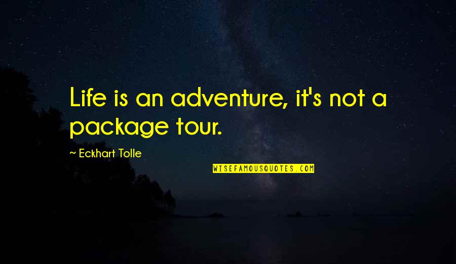 Aesthetism Quotes By Eckhart Tolle: Life is an adventure, it's not a package