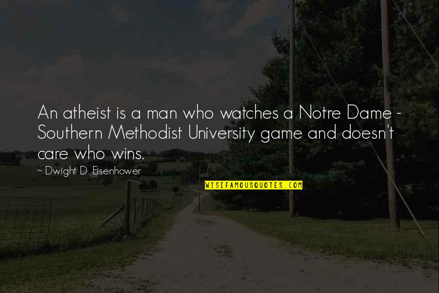 Aetheism Quotes By Dwight D. Eisenhower: An atheist is a man who watches a Aetheism Quotes By Dwight D. Eisenhower: An atheist is a man who watches a