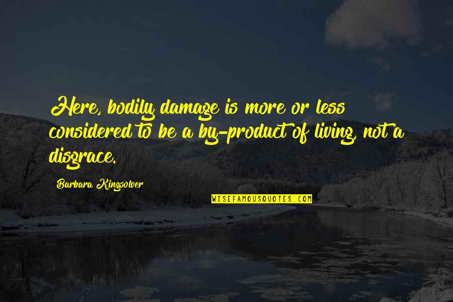 Aethiop Quotes By Barbara Kingsolver: Here, bodily damage is more or less considered