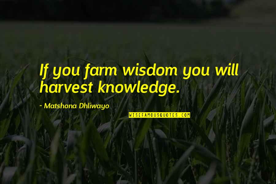 Aetna Afa Quote Quotes By Matshona Dhliwayo: If you farm wisdom you will harvest knowledge. Aetna Afa Quote Quotes By Matshona Dhliwayo: If you farm wisdom you will harvest knowledge.