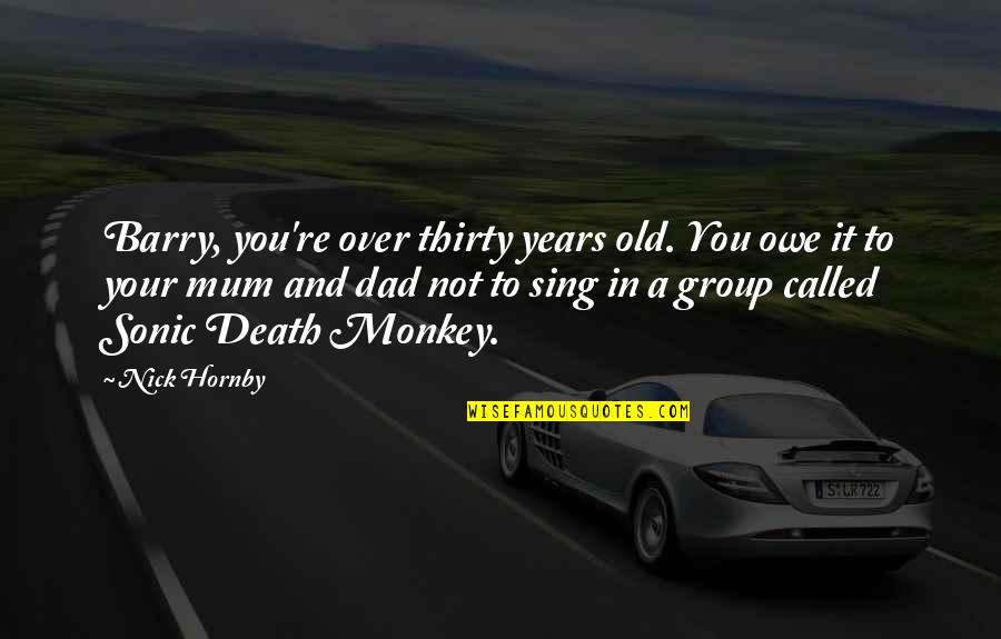 Afanasyevo Quotes By Nick Hornby: Barry, you're over thirty years old. You owe Afanasyevo Quotes By Nick Hornby: Barry, you're over thirty years old. You owe